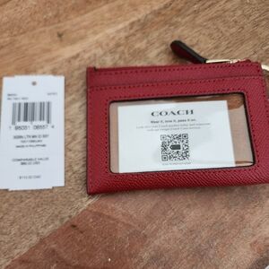 Coach Mini Skinny ID Wallet NWT 1941 Red
